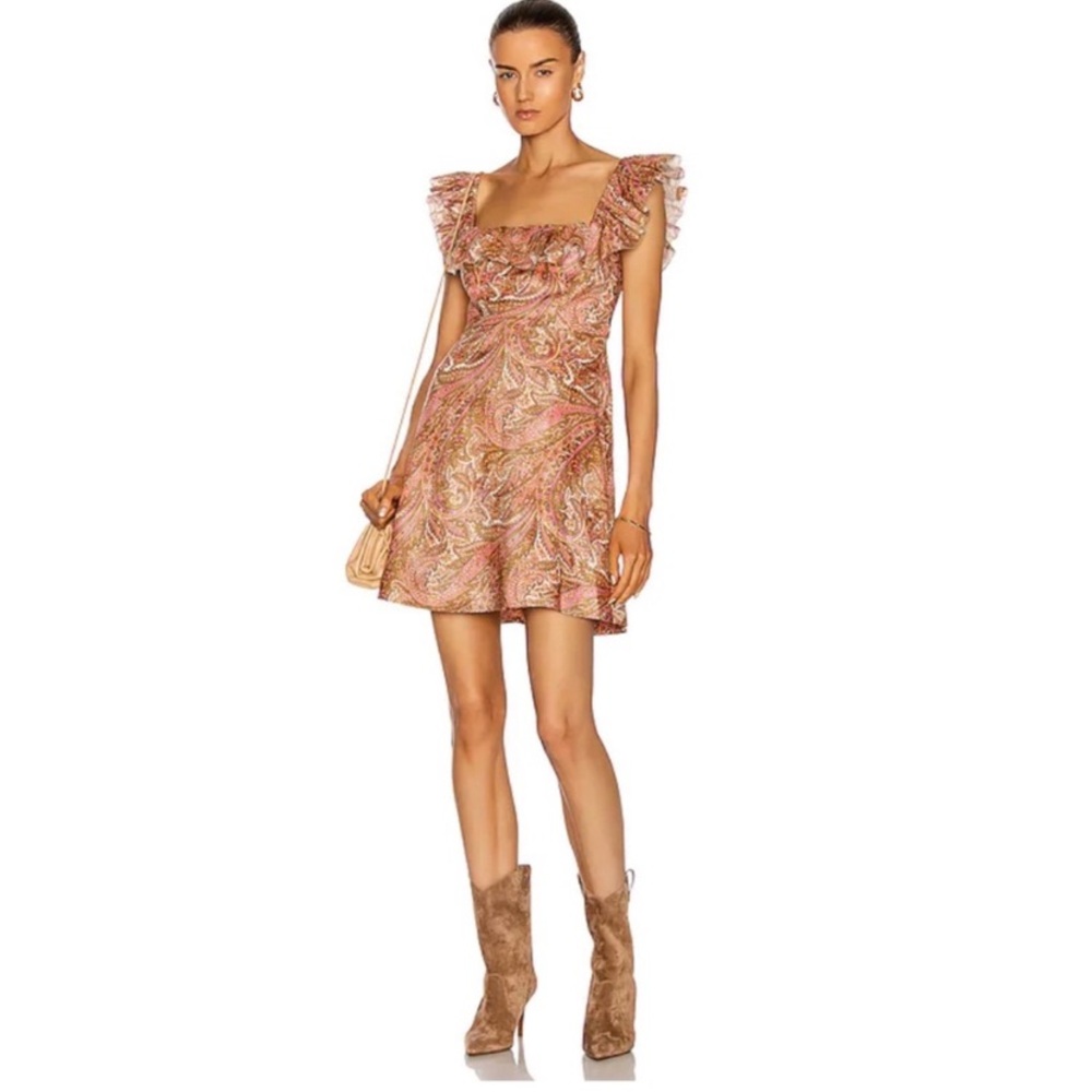 Zimmermann Brighton Ruffle Neck Dress| 4 NWT